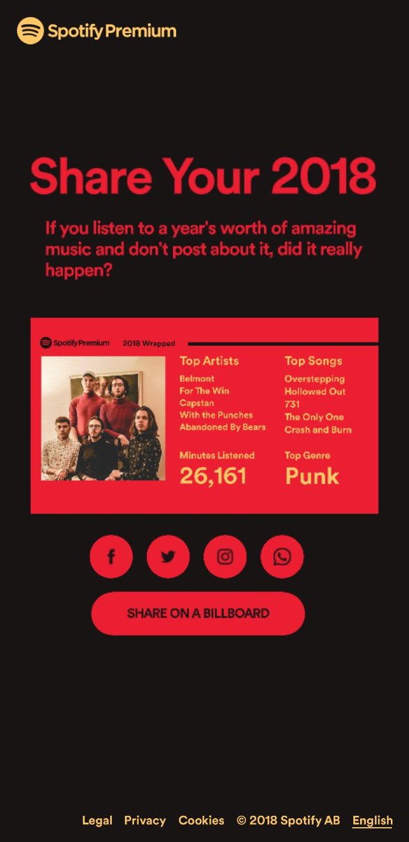 RyanBendle's tweet photo. Not surprised my top three songs are @BelmontChicago https://t.co/iTbmnqPXbT