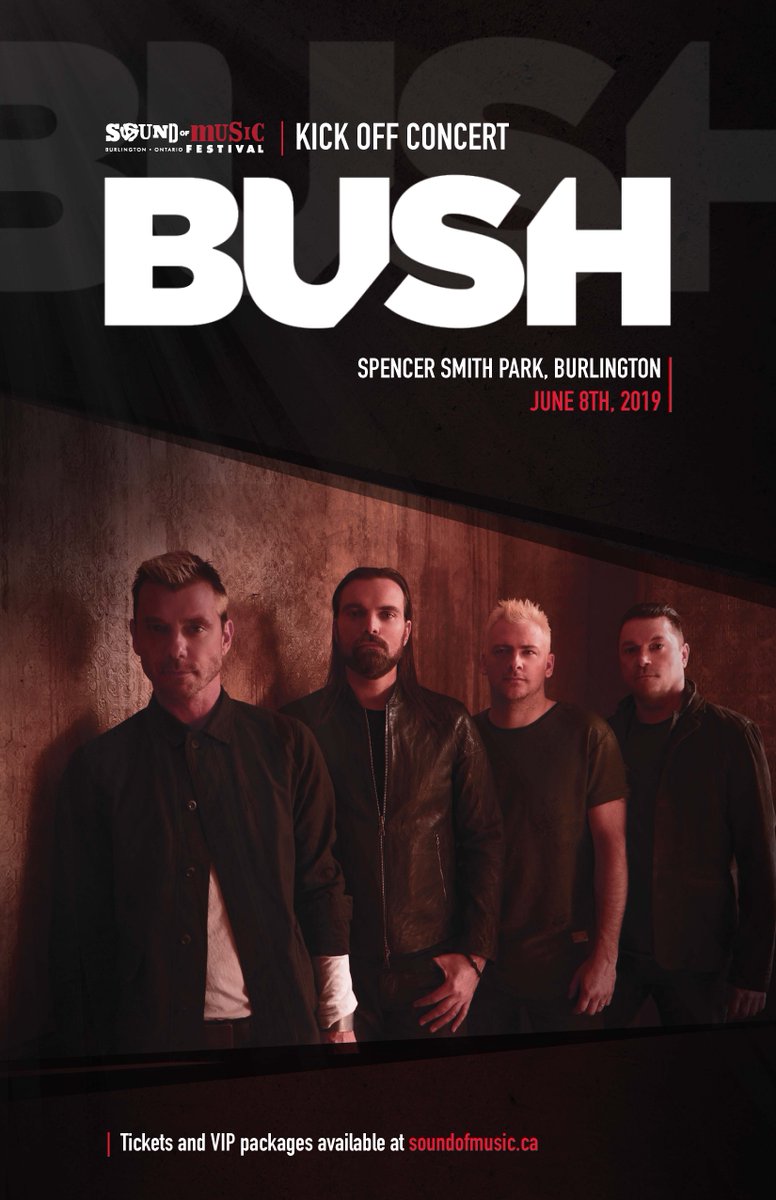 bushofficial's tweet photo. Burlington, we're coming to @BSOMF on June 8th! See you there! https://t.co/vmQLXGEhZH https://t.co/aHCfRH7DVJ