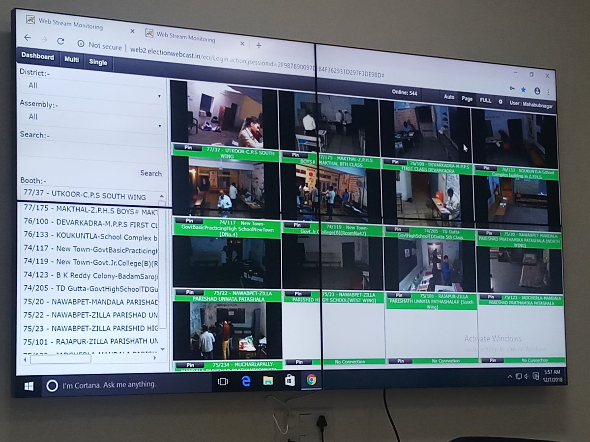 DEO_MBNR's tweet photo. The countdown began! #7December
Webcasting on go across polling stations @Collector_MBNR @sivamenaan @MBNRpolice @Jointcollector1 @SpokespersonECI  @Mahabubnagar_TS https://t.co/MmTBojivha