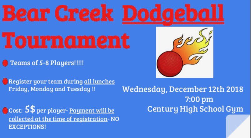 CHStudgov's tweet photo. Dodgeball Tournament sign ups start tomorrow🤠🤠 https://t.co/CS8N8C6xAl