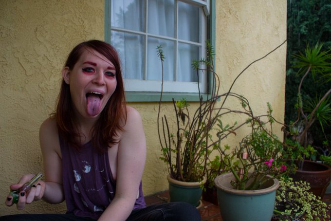 💚🍁🚬I passed 420 followers!! 💚🍁🚬  As promised, here's a couple pix that @xALICExACRYLICx took of me smoking<a href="/tag/tittytuesday"class="tags"><span>#tittytuesday</span></a><a href="/tag/camgirl"class="tags"><span>#camgirl</span></a><a href="/tag/tgirl"class="tags"><span>#tgirl</span></a>