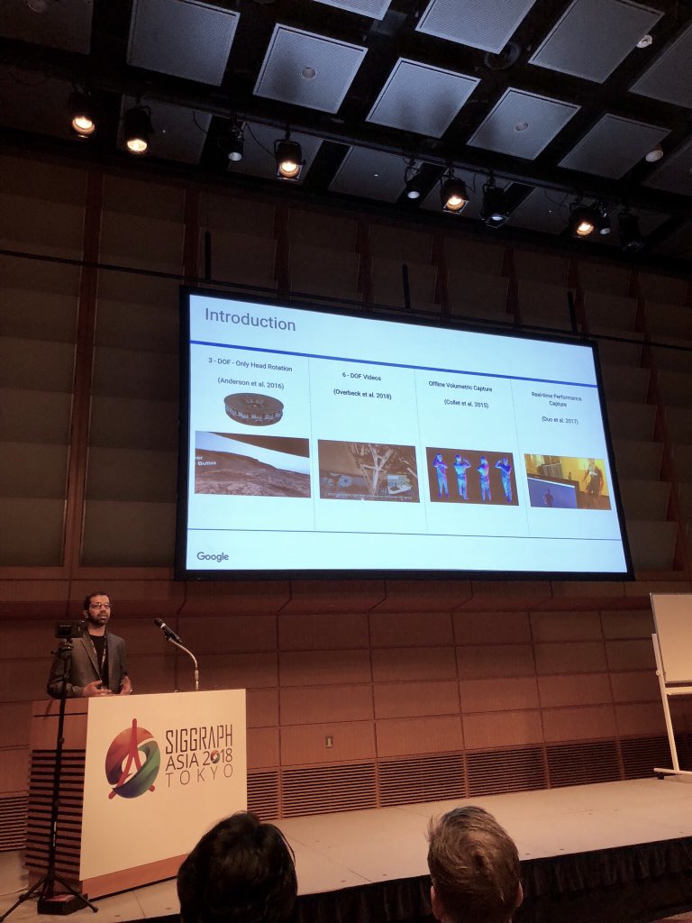 seanfanello's tweet image. Rohit Pandey presenting #LookinGood with #NeuralRendering! Check the video out! youtu.be/Md3tdAKoLGU #SIGGRAPHAsia #DeepLearning #VolumetricCapture