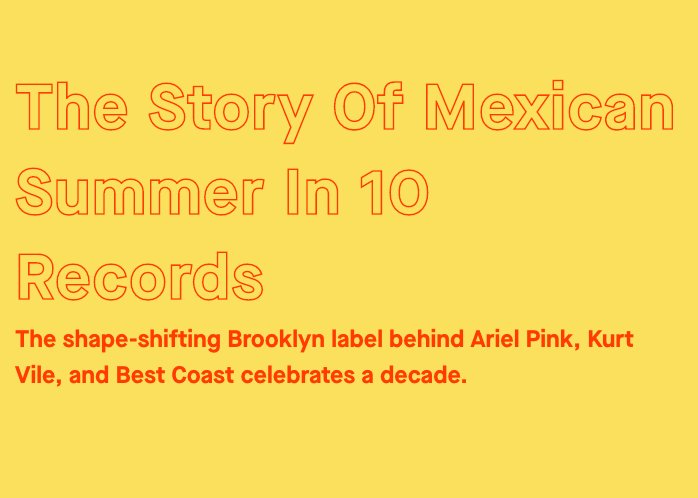 I did a deep dive into @MexicanSummer with co-founder Keith Abrahamsson for @lnwyco, touching on @arielxpink @therealkurtvile @TAMARYNmusic @mikewexler @jorgeelbrecht @AllahLas @WeyesBlood @marfamyths @Anthology_Recs @rootstrata & @ConnanMockasin #longread lnwy.co/read/the-story…