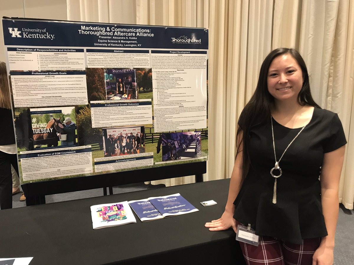 TBaftercare's tweet photo. We are so proud of our intern Alex Kokka who was named Outstanding Intern for the @UKAgEquine fall semester! 

Thanks for your hard work! https://t.co/7y51HkbuHw