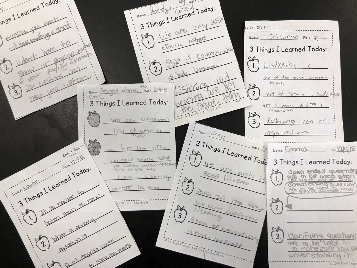 Here's what students learned after a lesson on effective listening:  #softskills, #WestsideBestSide, <a href="/WSESSmithfield/">Westside Elementary</a>, <a href="/RobinGafa/">Robin Gafa</a>