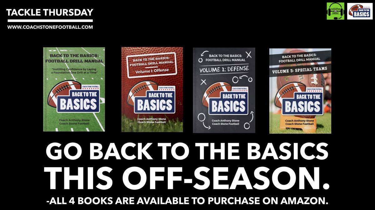 Coach_Stone_MT's tweet photo. #TackleThursday Great gift for FB Coaches this Christmas
Over 1,000+ Combined pages of FB content for every aspect of the game.
Back to the Basics FBDM Vol IV: Tackling &amp; Turnovers (Early 2019)
Back to the Basics FBDM Vol V: Flag (Fall 2019)
#CoachStoneFootball
#CoachStonePodcast https://t.co/43T2TuveEm