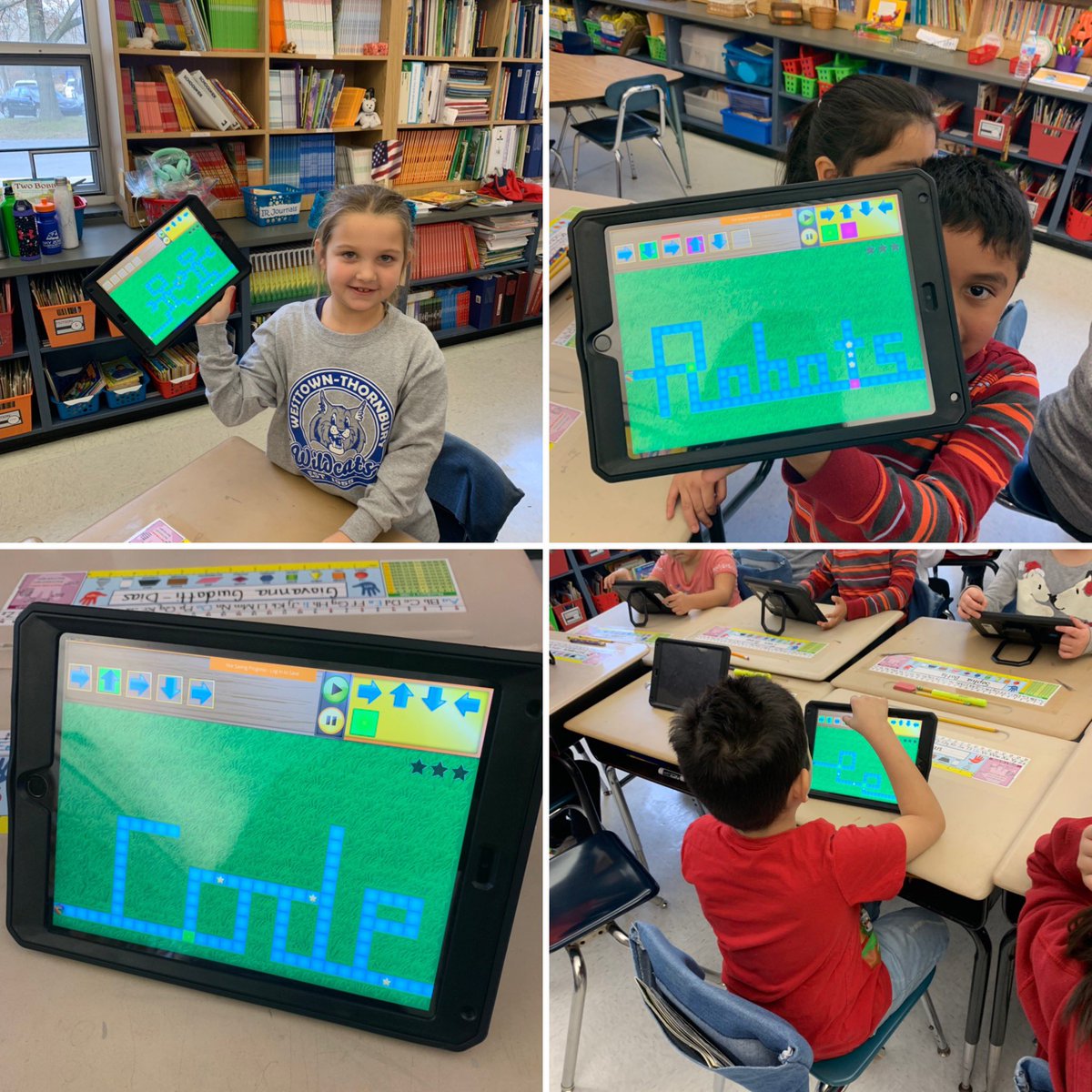 PettitWTE's tweet photo. 2nd graders having fun with #hourofcode ! #teamWTE https://t.co/fj2TJGF8K1