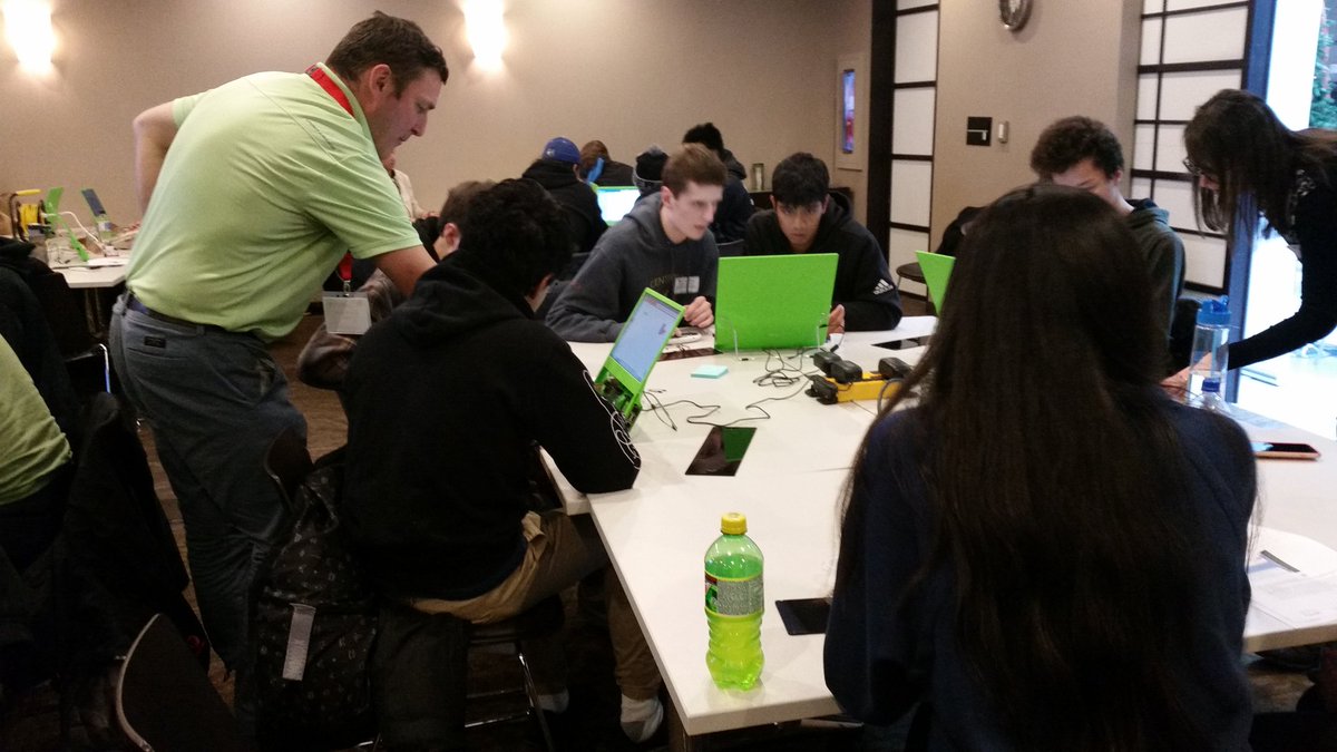 SaskCode's tweet photo. Day 4 of #HourOfCode and #CSEdWeek. 150 grad 11 and 12 students using #RaspberryPi. It's been a great week so far.  Thanks to @innovationplace for covingus the space and @Colabs for the pizza lunch today. @ISED_CA @saskatooniec #pitopceed https://t.co/hYI4wrTqyw
