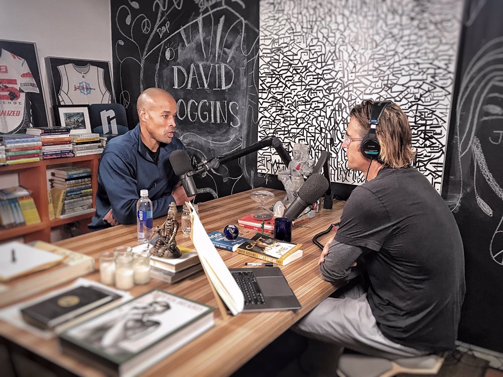 richroll's tweet photo. Insanely inspirational in your face podcast smack down with human force of nature @davidgoggins today. Drops 12/31. Get ready👊🏾 https://t.co/yntCHCpIfF