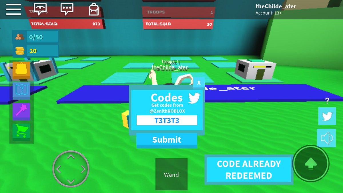 Braedcrurm2 On Twitter I M Trying To Get A Code Since I M New But It Says Redeemed - all new codes in army control simulator roblox