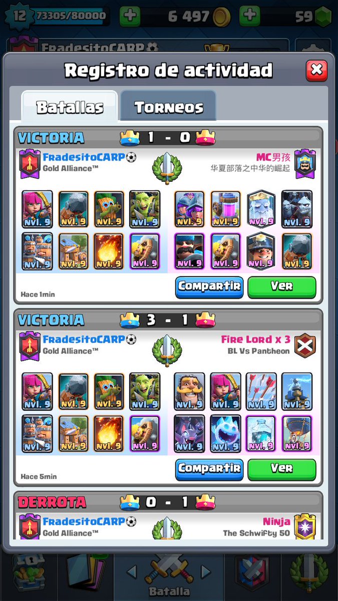 Poniendome al día para retomar mi nivel, paso a paso... Ya con nuevo equipo seguire escuchando ofertas para tener un 2do equipo! No tengo gemas para GD 😂