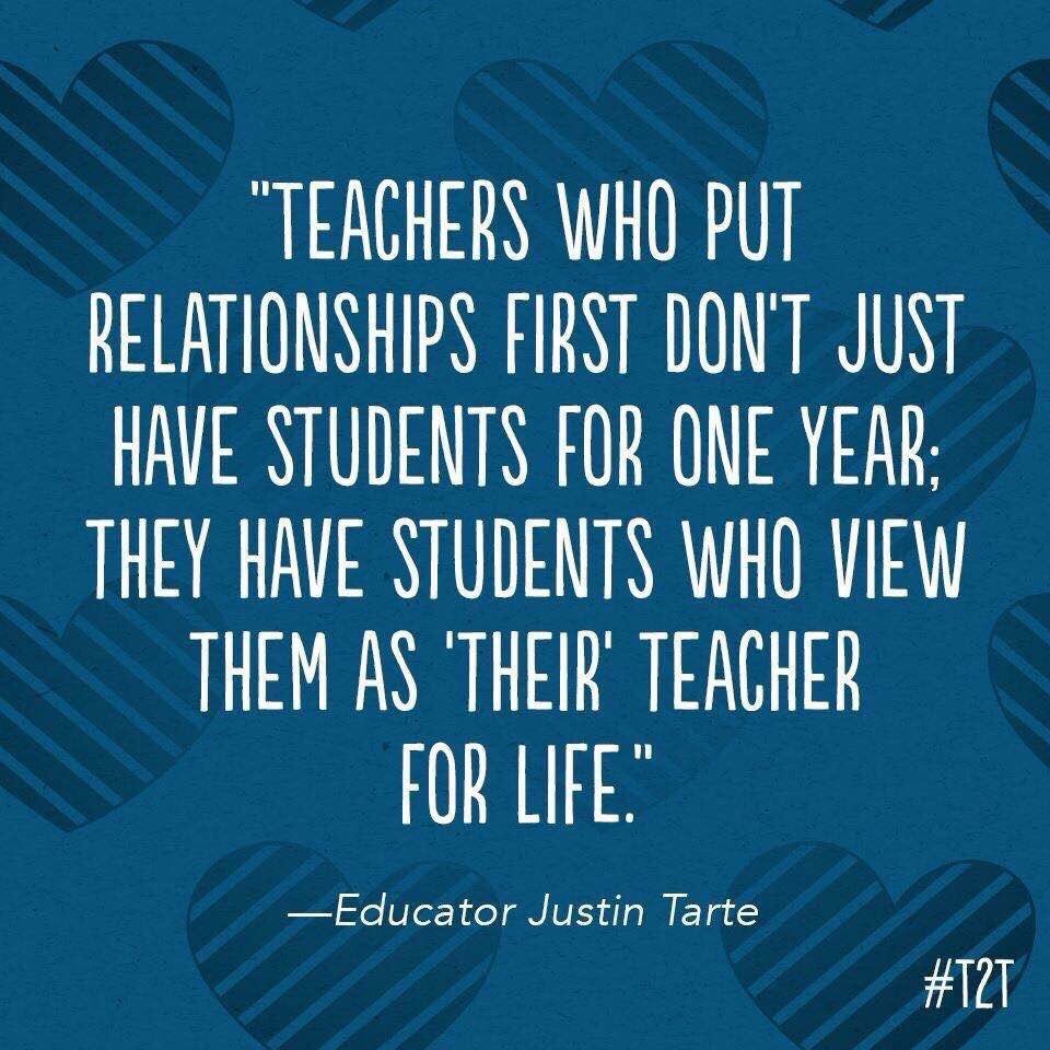 Friday thoughts 💭 Be THAT teacher. #relationships #team #teacherforlife