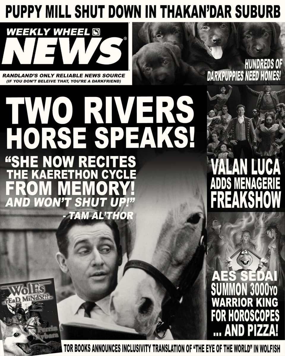 weeklywheelnews's tweet image. &quot;A Wizard is never late, nor is he early. He arrives precisely when he means to...&quot; Well, we&apos;re no wizards but here&apos;s the latest issue of the Weekly Wheel News! Hot off the presses in New Cairhien... #WoTWednesday #wheeloftime