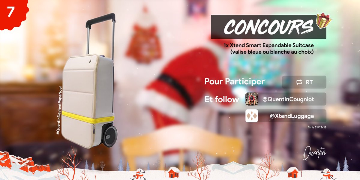 ‪Tente de remporter une #Xtend Smart Expandable Suitcase ! 🧳 ‬