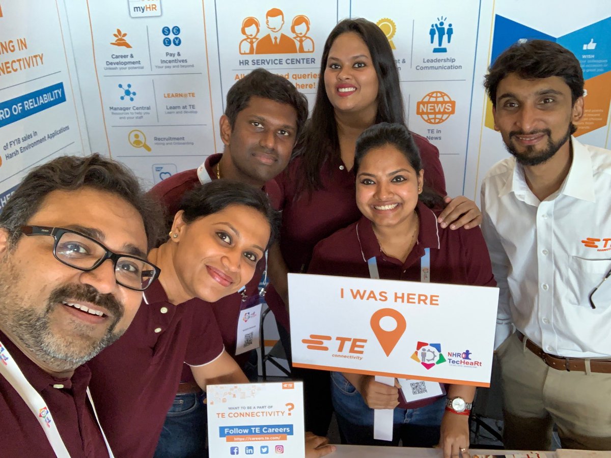 ReshmaMaria2's tweet photo. HR team at NHRD #TecHeaRt 2018 #lifeatTE ⁦@nhrdbangalore⁩ ⁦@TEConnectivity⁩ ⁦@MinakshiSpeaks⁩ ⁦@amitssays⁩ https://t.co/D4GYJDuleZ