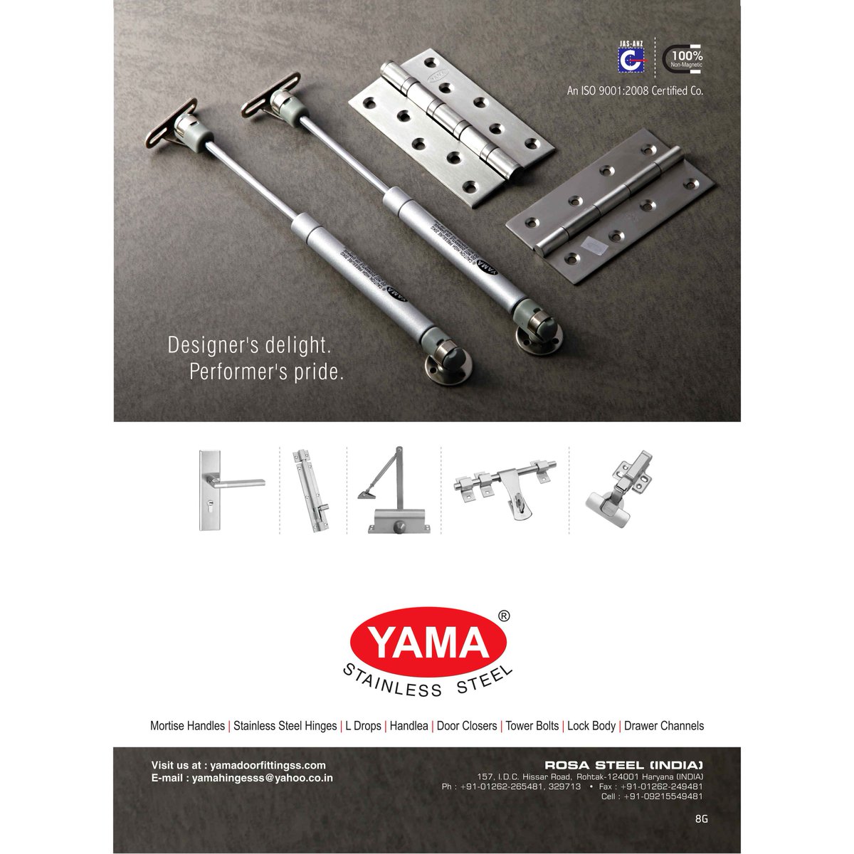 HardwareSamachr's tweet photo. Presenting Yama range of architectural hardware having stunning designs and superior functionality. Explore more of its products on https://t.co/r5mTZZ8EfR
#MortiseHandles #StainlessSteelHinges #LDrops #DoorClosers #TowerBolts #LockBody #DrawerChannels https://t.co/fmn88qMgry