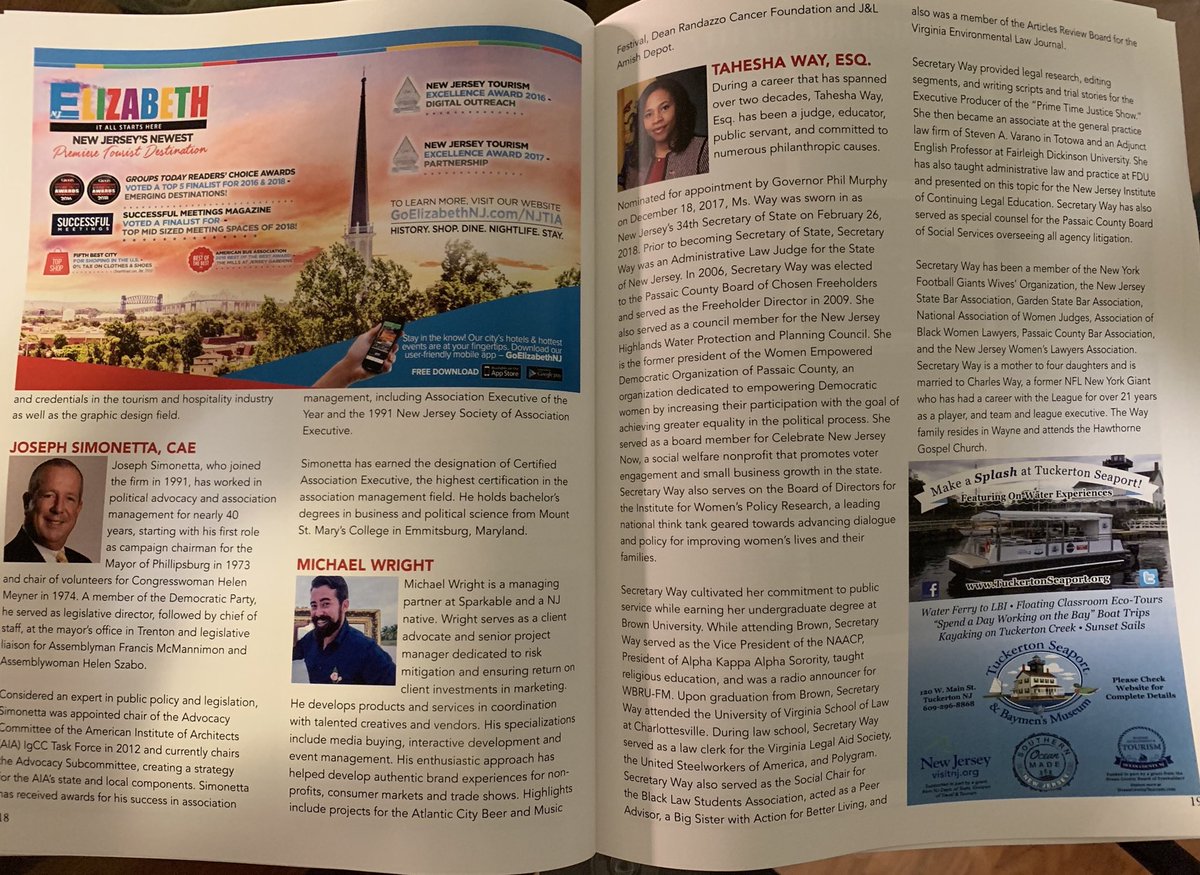 SparkableMike's tweet image. Honored to be a part of the 2018 New Jersey Conference On Tourism and for getting the chance to meet NJ Secretary of State @SecretaryWay looking forward great things in the future for our state in the coming year!