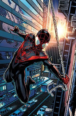 Miles Morales aka SpidermanAbilities: Spider physiology. Much like the Peter Parker, he posses superhuman strength, speed, stamina and durability and can climb walls. Unlike Parker miles can control the electricity in his body and he can use it for many purposes