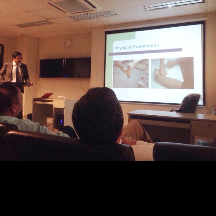 midsfootclinic's tweet photo. Our Lead Podiatrist Mr Adnan Nazir lecturing to Orthopaedic Doctors and Nursing team at Shifa International Hospital in Islamabad on examination of the Foot &amp; Ankle. #footdoctor #footspecialist #podiatrist #islamabad #islamabadfootclinic #adnannazir https://t.co/qhBUsQbfH5