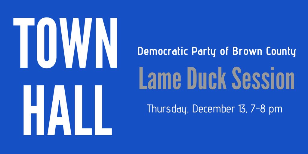 Join us Thursday, December 13, for a town hall meeting about the recent #WIpowergrab. Rep. Genrich and State Senators Hansen and Frostman will walk us through the legislation, and we’ll discuss how to fight for good government moving forward.