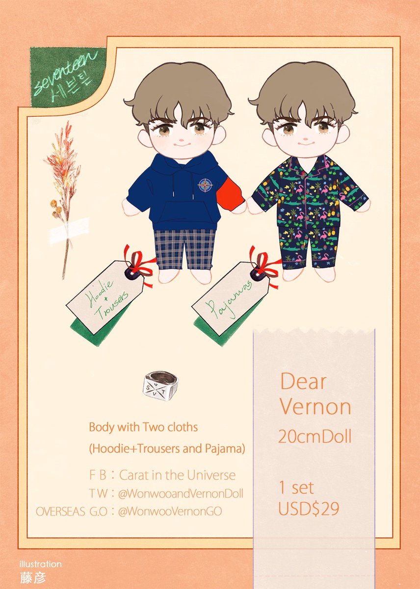 WonwooVernonGO's tweet photo. 擴散希望】
SEVENTEEN バーノン君20cm Doll  
日本購入したい方、当方から直接受け取りします。
💎価格：1set  3,500円
💎内容：ドール+服2着
💎入金フォーム：https://t.co/VCeUE7lfjZ
必ず入金後にフォームを作成してください。
#SEVENTEEN #セブチ #バーノン #ぬいぐるみ #버논 #세븐틴 #인형 https://t.co/O52UZzFDJQ
