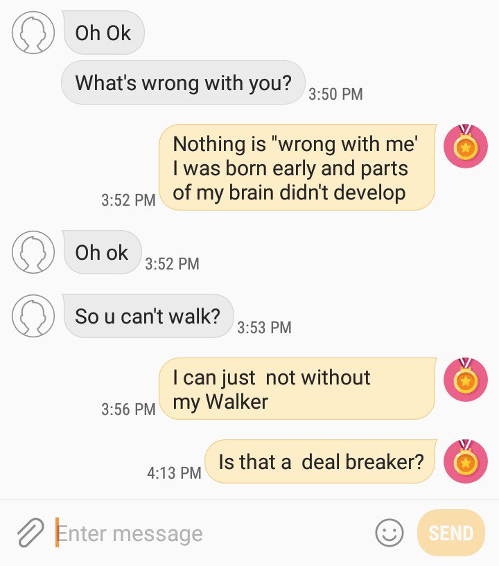 MorganAlexadria's tweet image. Story of my mf'ing life #disabilitydating