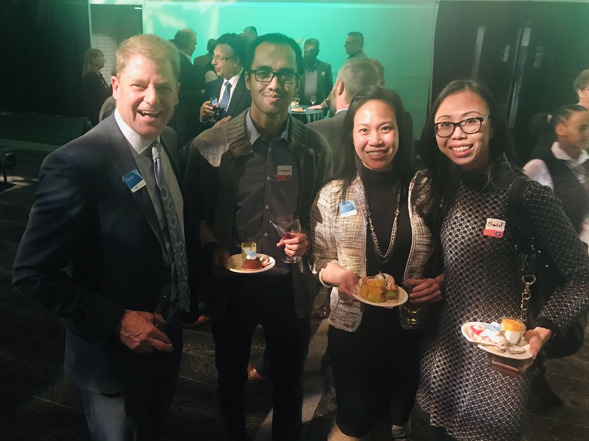 StaceyCGordon's tweet photo. @CurtisStange getting the update on the latest shoe trends from our friends at #GravityPope . Thank you @atbfinancial for hosting another great Client Christmas Appreciation event in #YEG. https://t.co/wheG3x9S1h