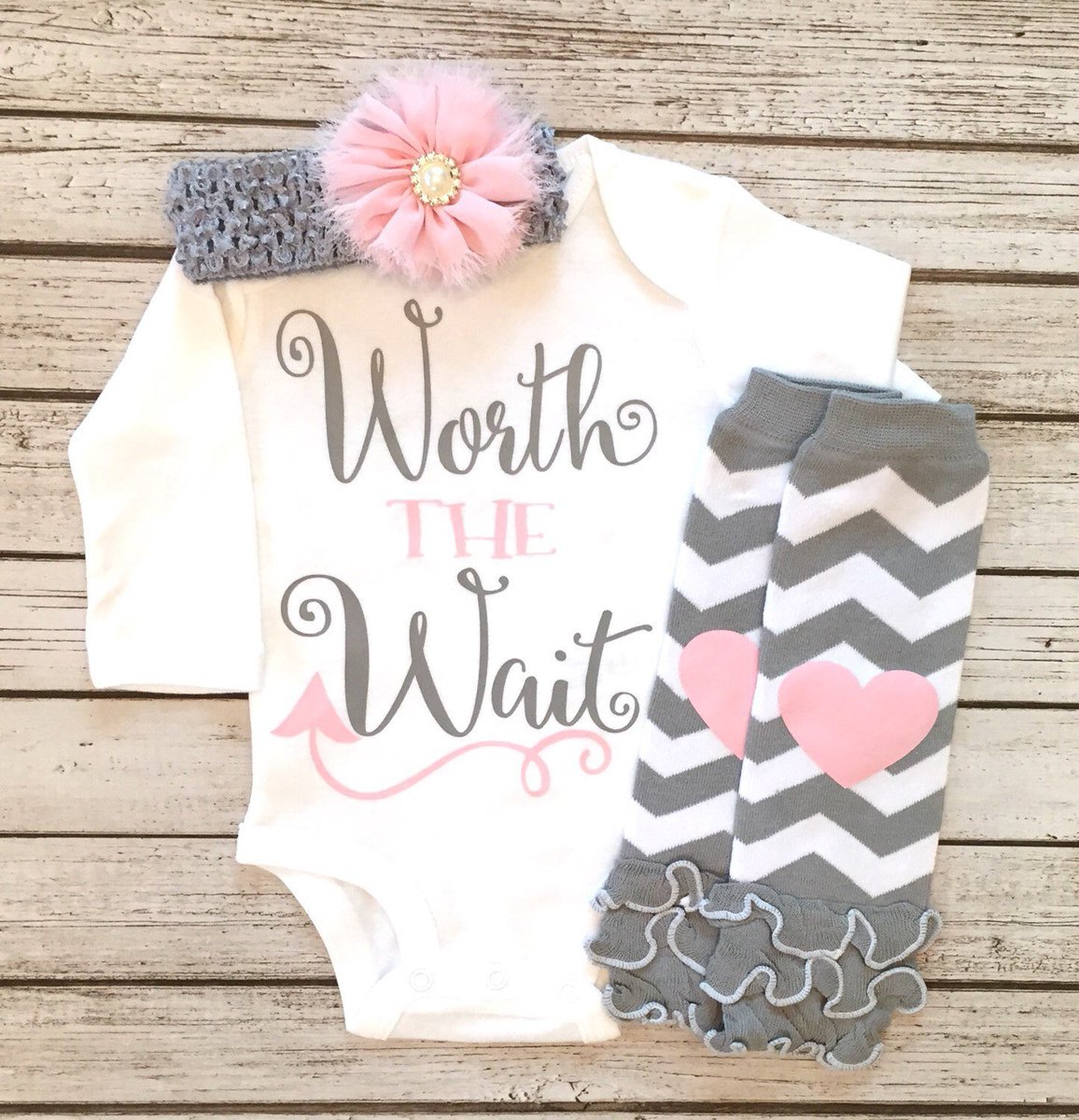 worth the wait newborn outfit girl