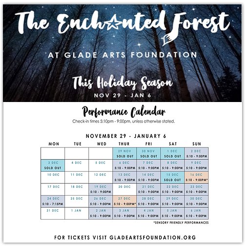 The Enchanted Forest Holiday Production is a perfect way to make new holiday memories. #AllAges #GladeHolidaySpectacular #InteractiveExperience #TheaterTheWoodlands bit.ly/TheEnchantedFo…