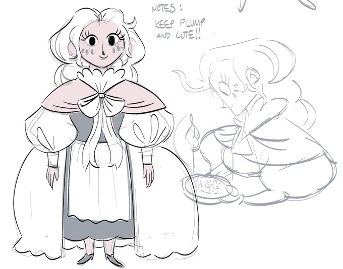 Sketches of a cute lil seamstress! 