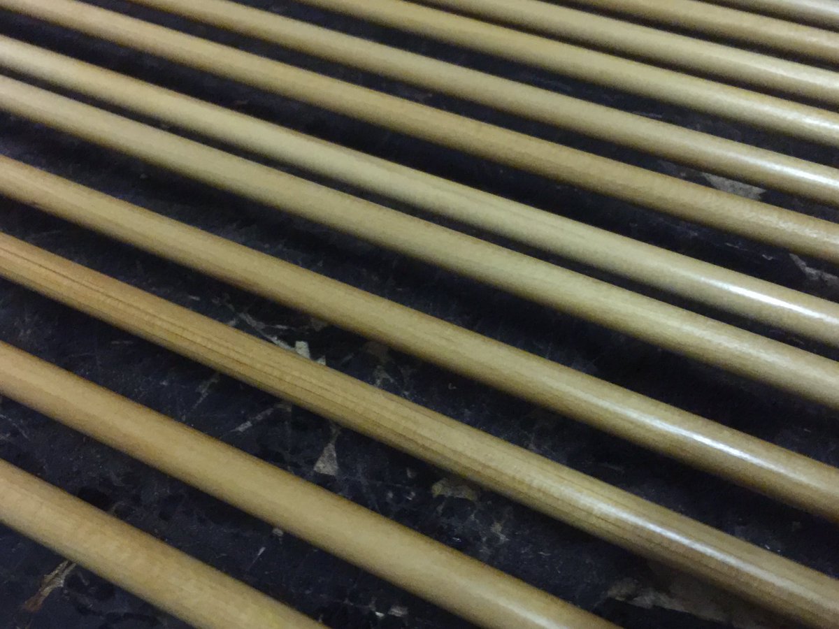 WeSellSwords's tweet photo. Cedar Arrow Shafts !!!  Sanded and stained so we can start the knocking . Fletching and Tipping process tomorrow #archery #fletching #arrowbuilding #arrows #arrow https://t.co/TXcYgY03s4