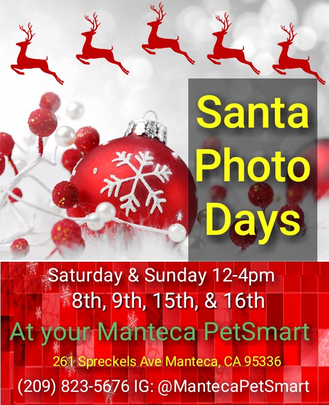 MantecaPetsmart's tweet photo. #petsmart #petsmartparties #petsinspireus #inspiredbypets #petsmart1601 #manteca #mantecaca #mantecacalifornia #welovepets #santapic #trustedpartner #fortheloveofpets #santaphotos #sharethelove #allaboutthelove https://t.co/bbmuoj0VdO