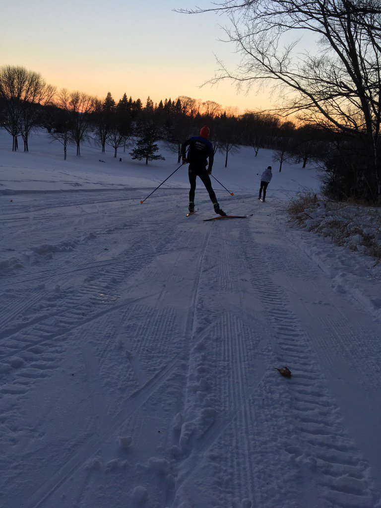 Probably the best skiing in St. Peter on Dec. 6th in my 15 years as coach. #whygustavus