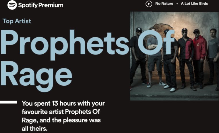 JonoNott's tweet photo. @prophetsofrage My most listened artist of the year. Saw you guys in Sydney #firstpump https://t.co/Xi6QIkm6qB
