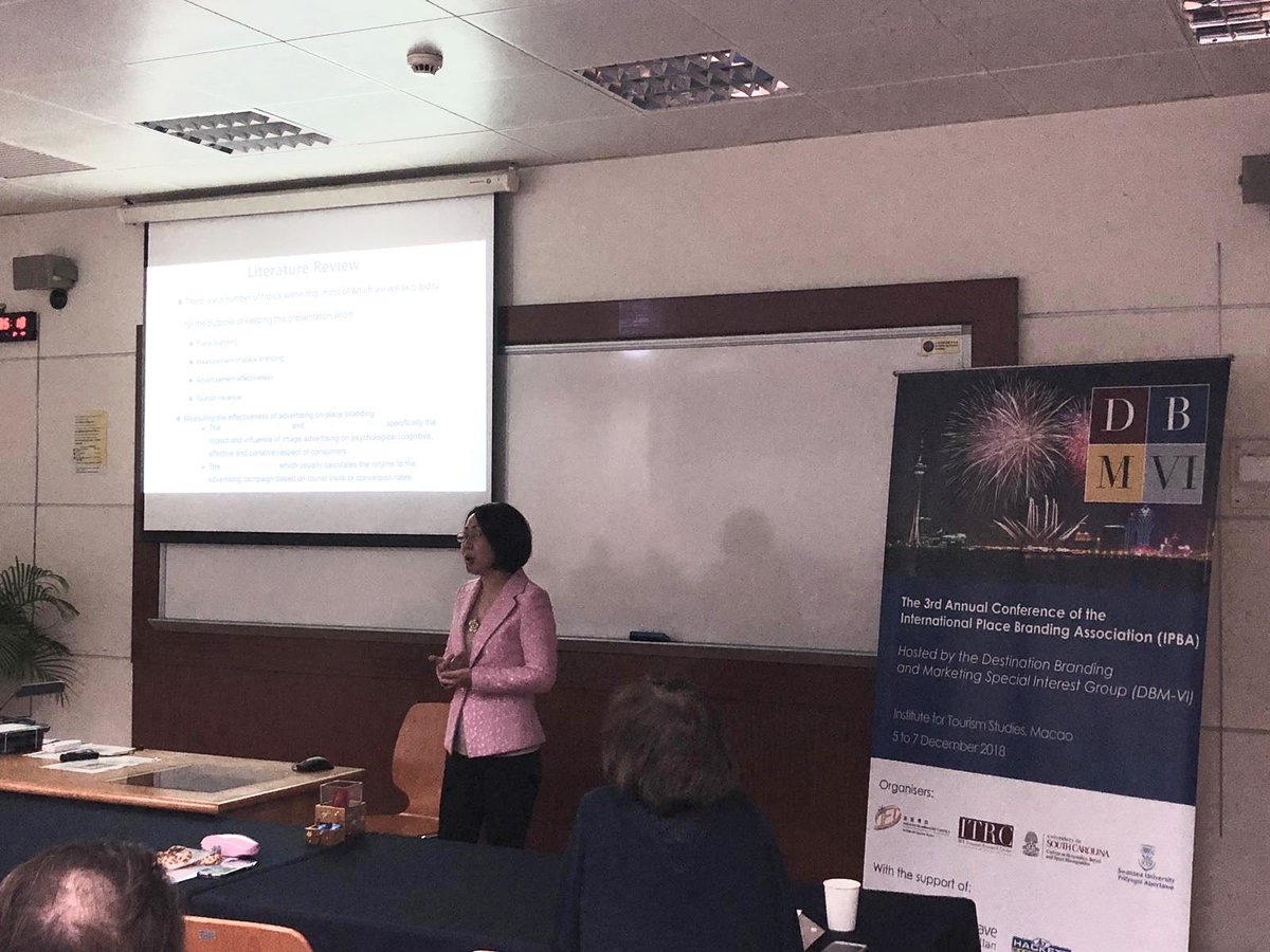 DBMConference's tweet photo. Measuring the effectiveness of place advertisements - From the perspective of place branding, presented by Chunying Wen

#IPBA2018 #DBM2018 #Macau #IFT
@IPBA_Conf @DBMConference https://t.co/jfGuIuGpOj
