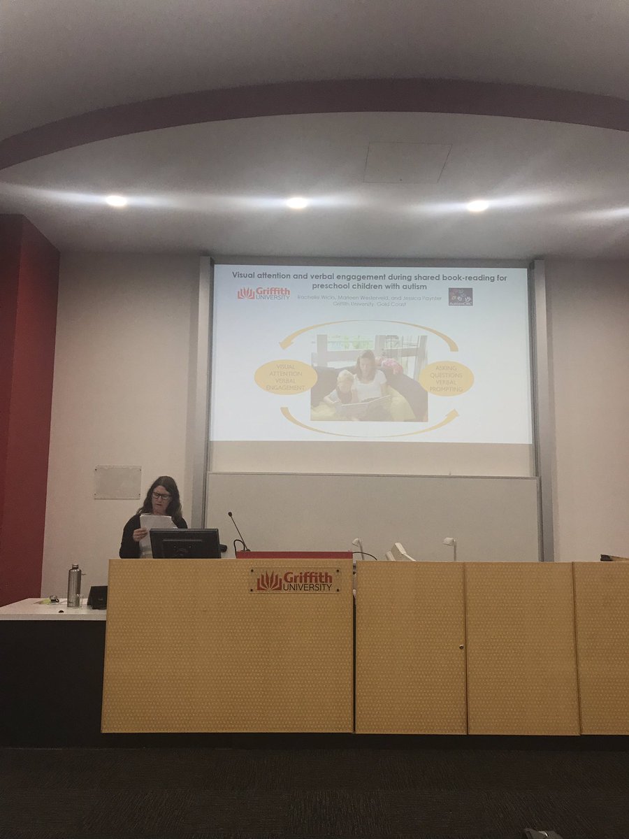 Jess_Paynter's tweet photo. Importance of visual & verbal engagement in shared book reading with children on the autism spectrum. Proud supersivors! @MWslp #AsfAR2018 @AutismCRC https://t.co/YovqgoxhDs