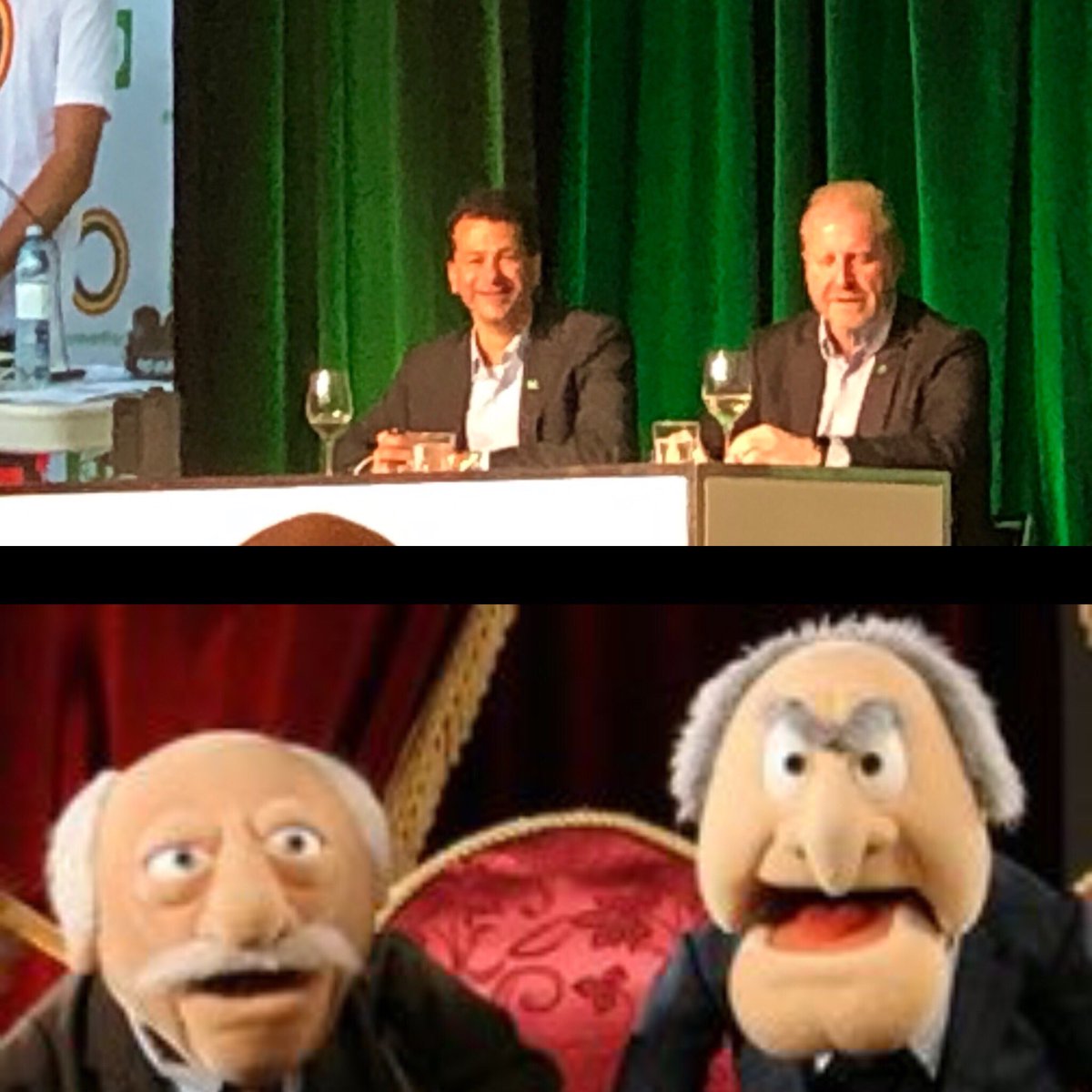 The comparison is uncanny. <a href="/robghazal/">Robert Ghazal</a> @AndrewP_TD #PrairieSummit #thelatelateshow