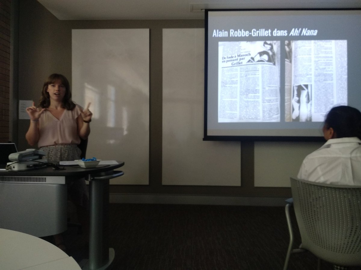 le_ningnangnong's tweet photo. Postgraduate, all the way from the US: Hannah Olsen on Sade's legacy on the punk movement. #ASFS2018   @AuFrenchStudies https://t.co/v9egpLigzx