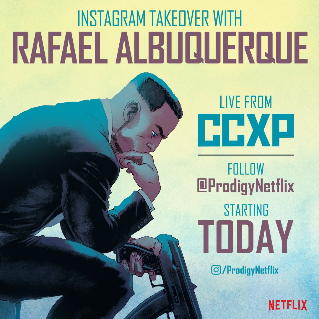 ProdigyNetflix's tweet image. Whatever you are up today, drop it. @rafaalbuquerque is taking over the Prodigy Instagram account live from #CCXP18 all weekend. Follow along here:  instagram.com/prodigynetflix/
