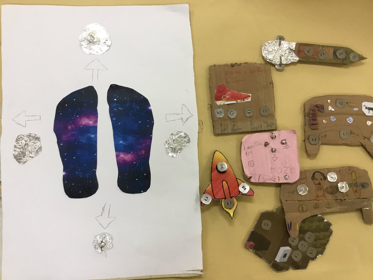 KLASS_Computing's tweet photo. Celebrating Creative coding @AliceSmithSch in Hour of Code this week. Y4 have created wonderfully different maze games with controllers this term. Here are just a few from today. #CSedWeek2018 @mres #scratchedteam #makeymakey https://t.co/LGq7j5ybNT
