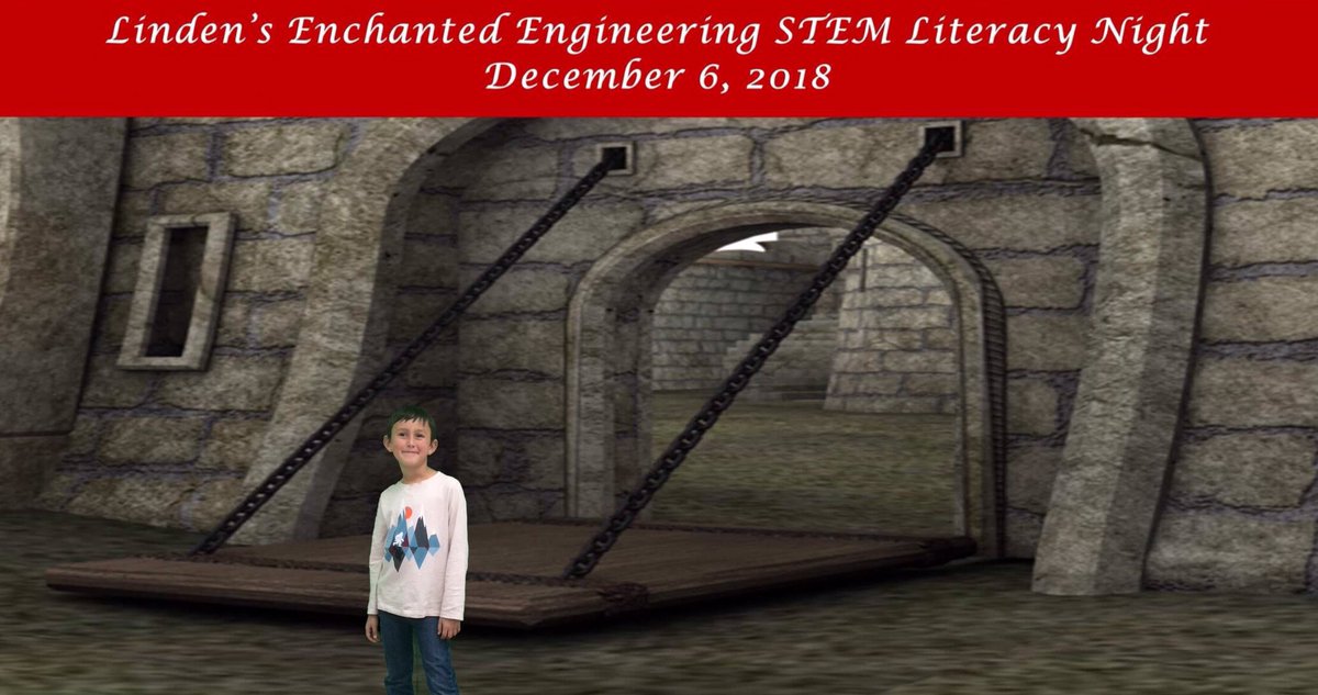 bucksortn's tweet photo. More #GreenScreen smiles at Linden’s #EnchantedEngineering event #FairytaleSTEM Truly a #Knight2Remember @LindenLion @ORSchools https://t.co/5nR1ZCPTjg