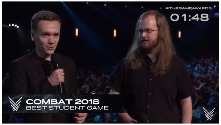 Hamarregionen's tweet photo. GRATULERER #polyblockstudio og @HiInnlandet med utmerkelsen beste student-spill i den internasjonale kåringen #TheGameAwards2018! Se opptak fra utdelingen: https://t.co/vvZYgf5Nvy (via @HamarGC) #Combat2018 #romforåskape https://t.co/weYydRdUYh
