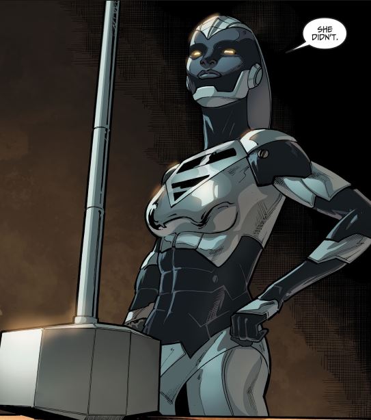 Natasha Irons aka SteelAbilities: Like her uncle, she possesses a steel armor that grants her superhuman strength and durability