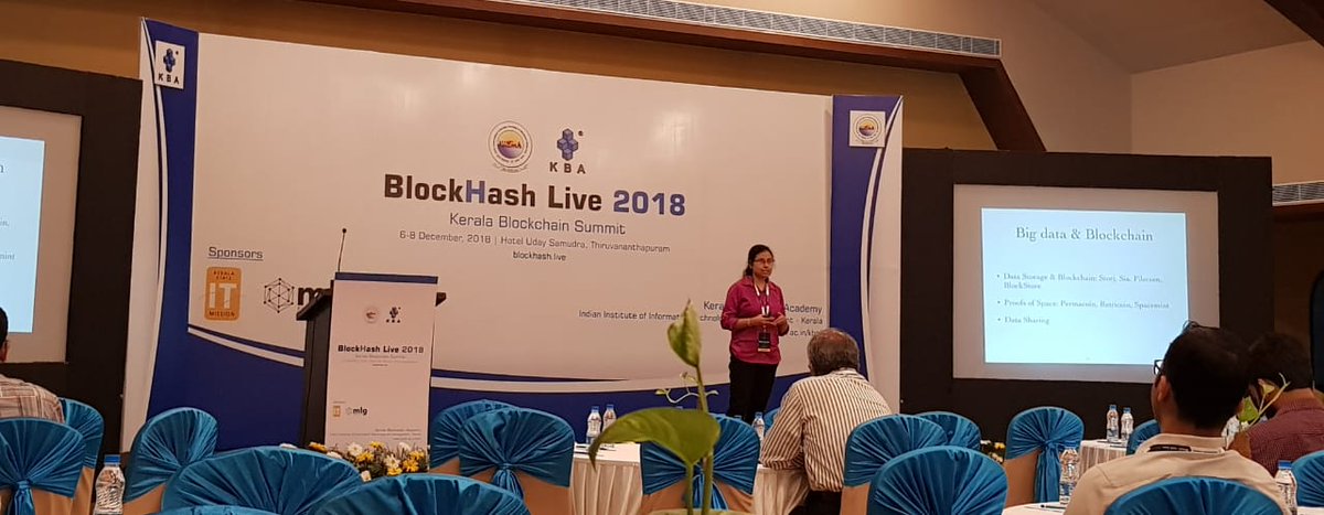kbaiiitmk's tweet photo. Start of Day 2 at BlockHash Live 2018
Dr. Sushmita Ruj (Assistant Professor -ISI Kolkata) presents "Blockchains meets Big Data"
#kbaiiitmk #blockhashlive #kdisc #keralaitmission #mlgblockchain #ISIKolkata https://t.co/FWW1Ox4j89