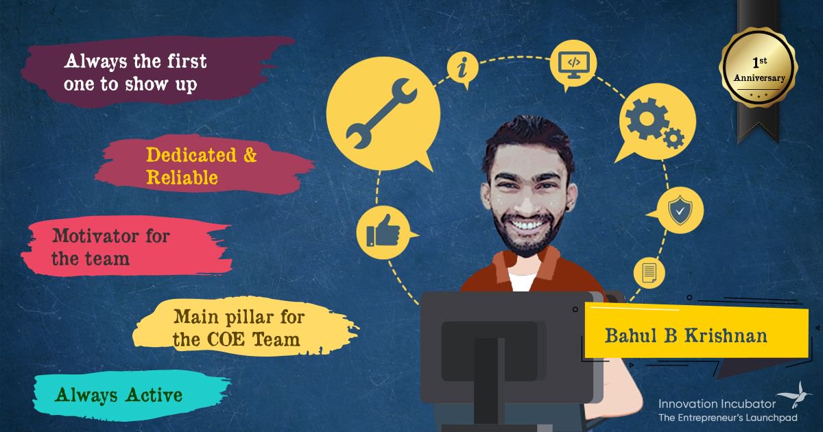 InnovationIncu's tweet photo. Congratulations on you Work-iversary today! We appreciate your hard work and efforts over the last year. Keep up the good work for many years to come! #bahul #workiversary #innovationincubator #celebratingpeople #iinerds #innovationatwork https://t.co/6o2Y4HTvZO