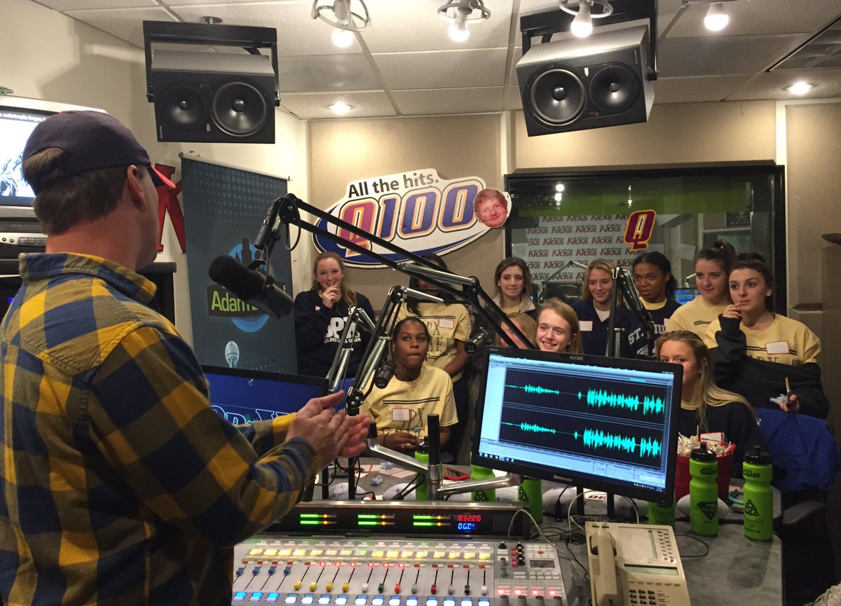 adambombshow's tweet photo. Catch those @StPiusXAtlanta @spxbasketball cheer on that @Q100Atlanta #Q100Hitmix at 5p tomorrow! https://t.co/9mkLxzOD2E