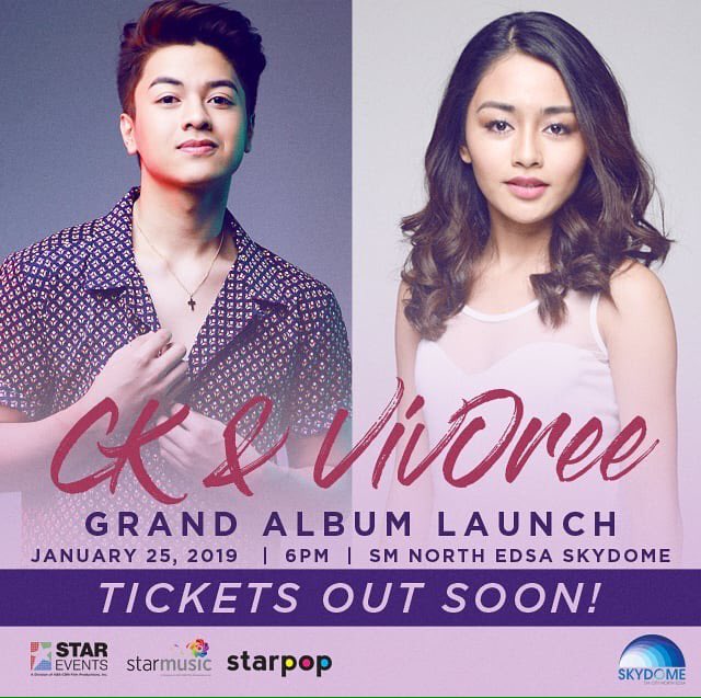 StarMusicPH's tweet photo. This is it mga kapamilya! Ready na ba kayo kiligin ng bonggang bongga? Maganda ang pasok ng bagong taon para sa mga Kiervi Fans!
CK and Vivoree Grand Album Launch happening on January 25, 2019 at SM North EDSA Skydome. Tickets out soon! https://t.co/IgNLymrJNe