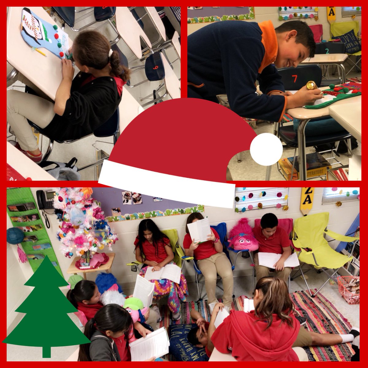 MendozaLMMS's tweet image. Classic Christmas dramafollowed by creation of Christmas stockings #makeithappenLMMS #TutorialFun @LMMSPatriots