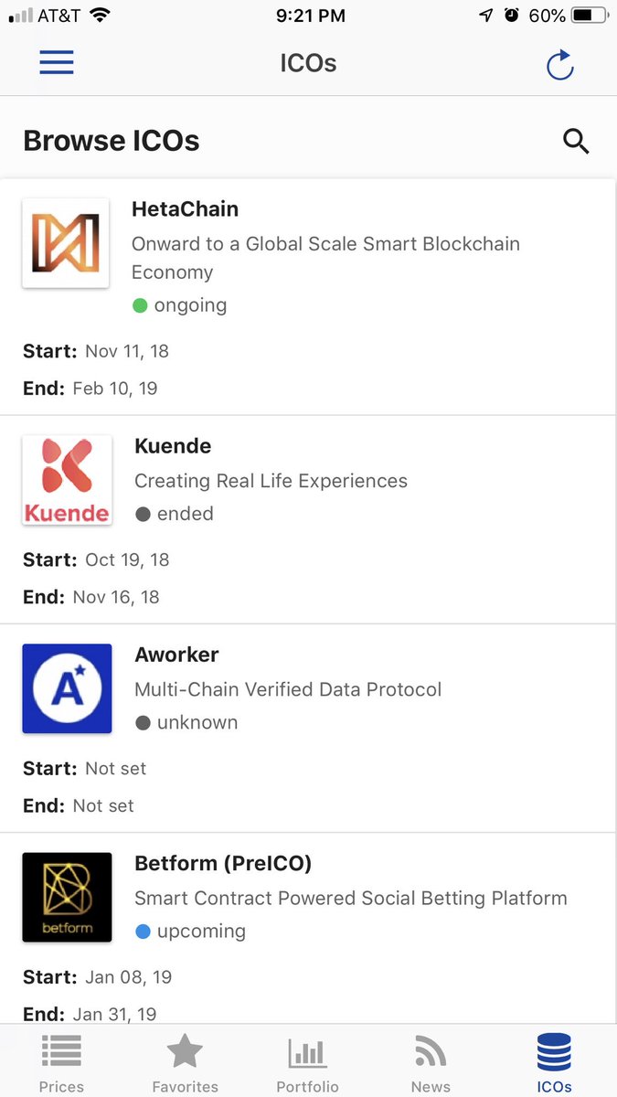 <a href="/coins_live/">Coins.Live</a>  has a pretty cool update to there APP

They added a ICO calender which is pretty useful.