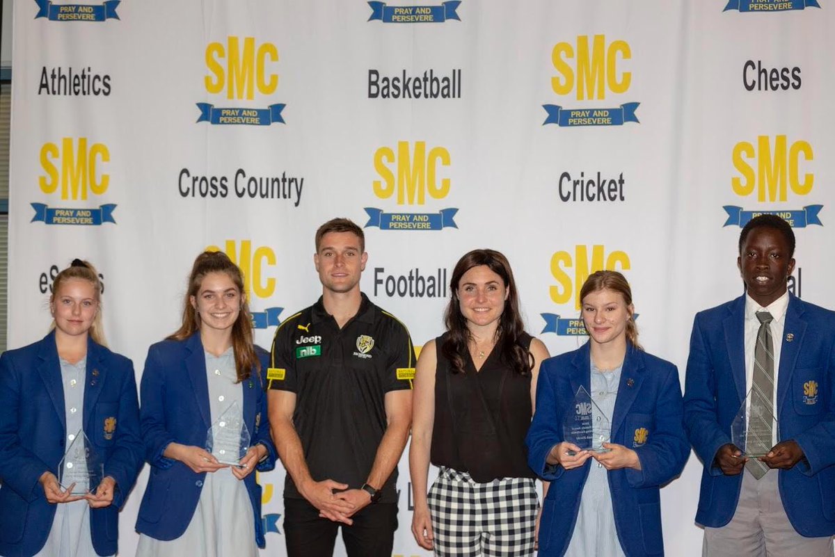 PlayItFwdPod's tweet photo. The future looks bright in the hands of these impressive @SMC_Epping athletes. A great evening celebrating their achievements &amp; talking about how we can @changeourgame and level the playing field. To the students - I look forward to following your successes! https://t.co/BQbzKh3JVw